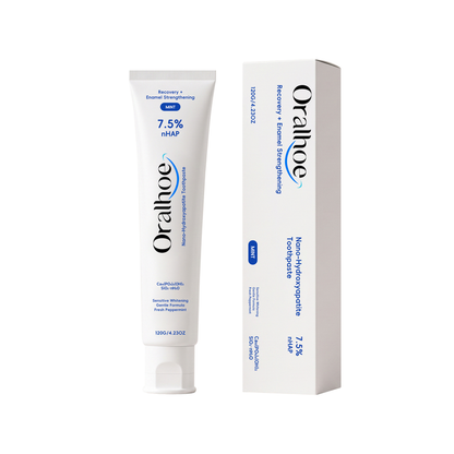 Oralhoe 7.5% Nano-Hydroxyapatite Toothpaste – Fluoride-Free, Enamel Care & Gentle Whitening, Fresh Mint, 4.23 oz-EDC